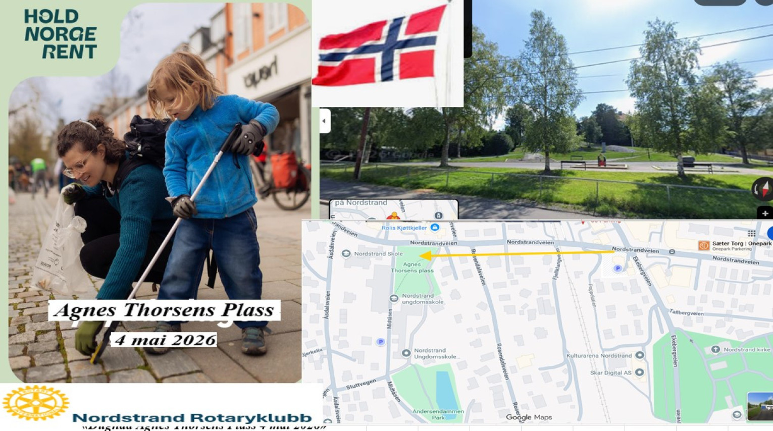 Dugnad Agnes Thorsens Plass